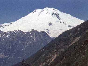 Mount Elbrus. View from Adyr-Su Valley