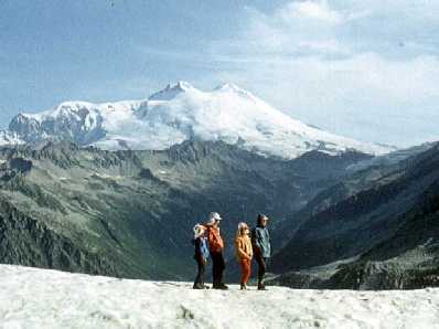 Mount Elbrus. View from Bassa Pass