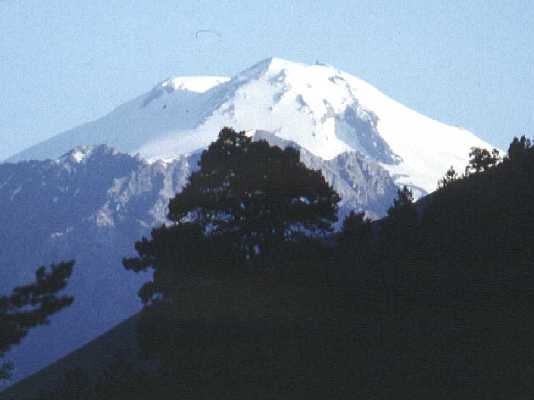 Mount Elbrus. View from Adyl-Su Valley