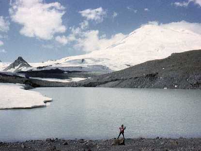 Nameless Lake by Mount Elbrus, Caucasus, Russia, 3400