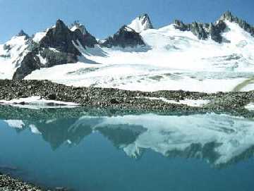 Nameless Lake by Bashil Glacier, Caucasus, Russia, 3200 m