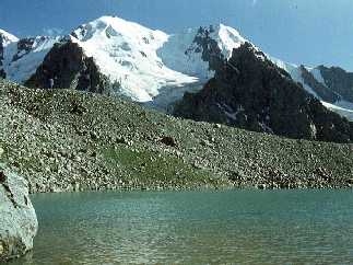 Nameless Lake by Yunom Glacier, Caucasus, Russia, 3300 m